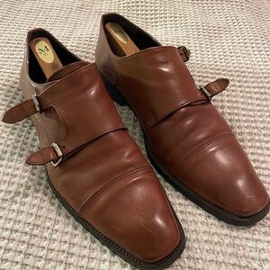 Adam Derrick To Boot NewYork Brown Double Monk Strap Shoes